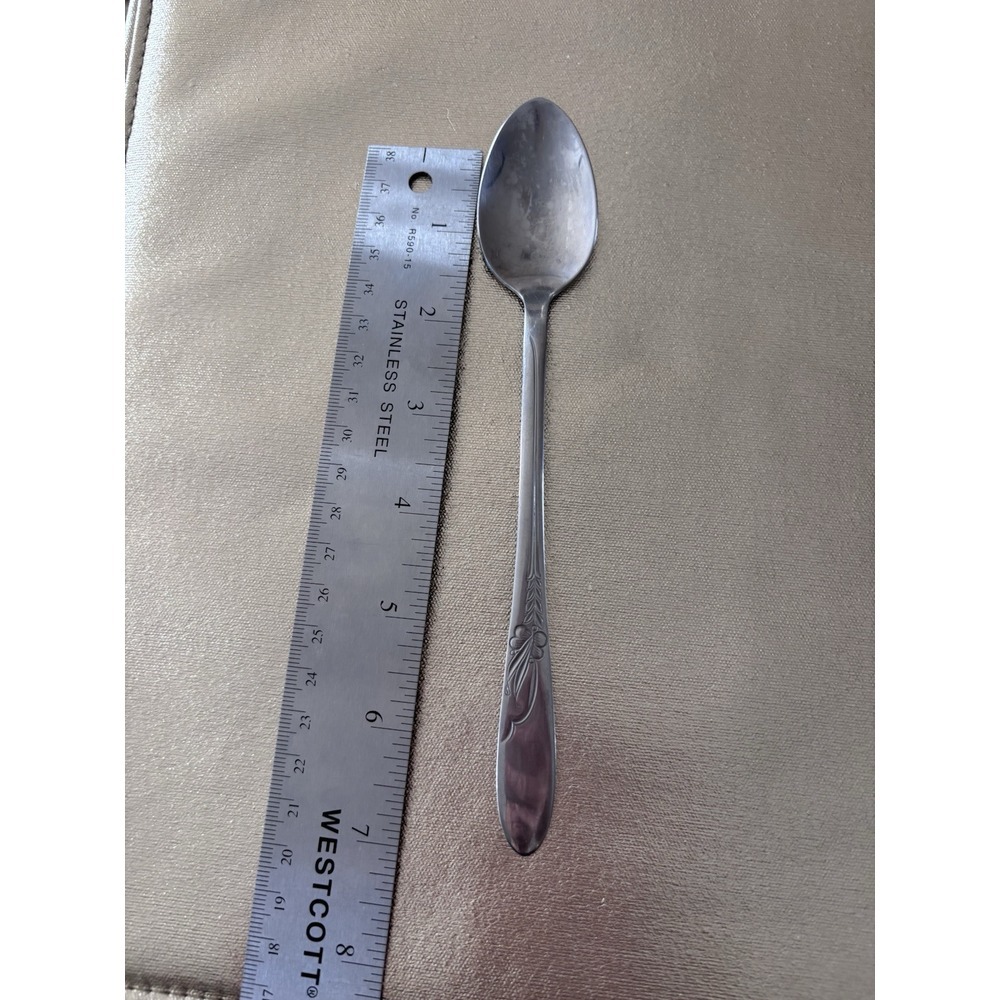 Vintage HB Co Solid Stainless Teaspoon Heather Pattern replacement Piece 3124‎
